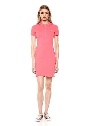 Lacoste Women S Classic Short Sleeve Stretch Mini Pique Polo Dress At