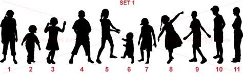 Life Size Children Silhouettes Set 1 School Playground Silhouette