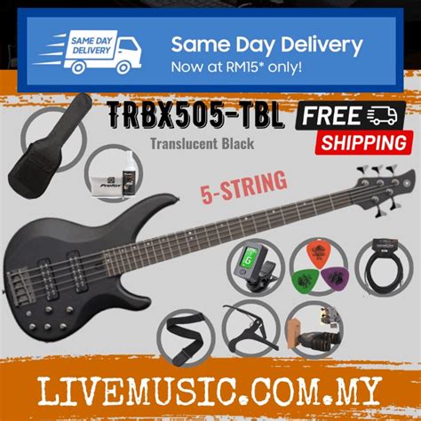 Yamaha Trbx505 5 String Electric Bass Guitar Package Trbx 505 Trbx 505 Shopee Malaysia