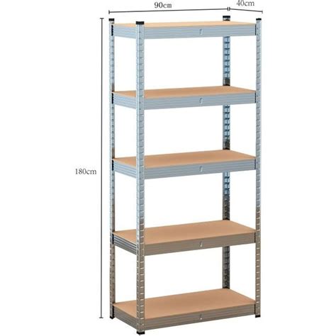 Etagère modulable charges lourdes en métal 5 plateaux Cdiscount Bricolage