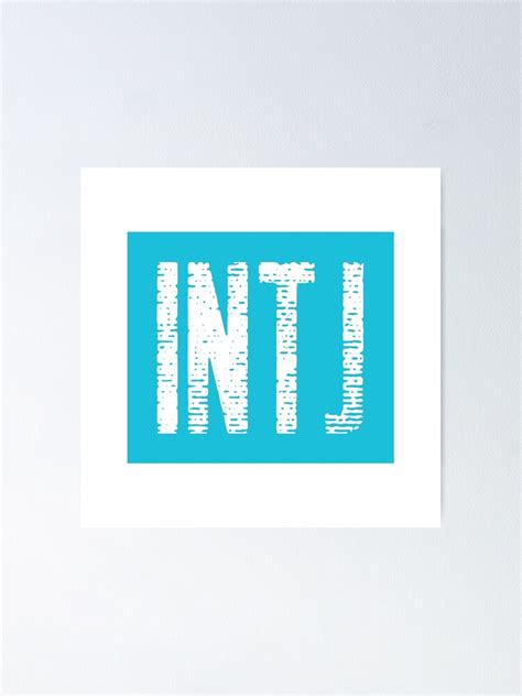 Póster Intj Camiseta Azul Del Cerebro Máscara Intj Myers Briggs