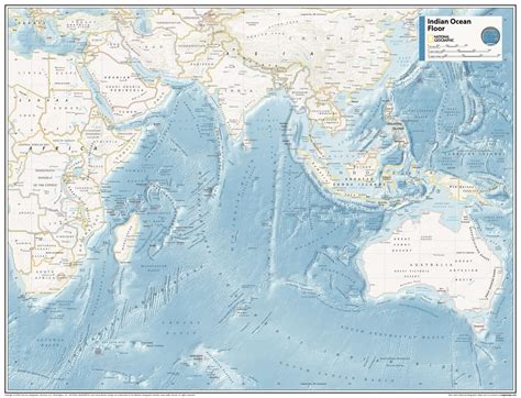 Indian Ocean Floor Atlas of the World, 11th Edition, National Geograph