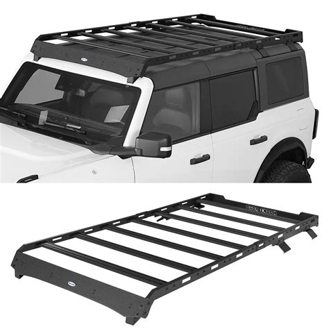 Buy Hooke Road Bronco Roof Rack Full Length Cargo Basket Crossbar For 2021 2022 2023 2024 Ford