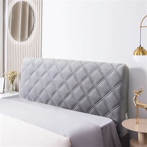 Housse Tete De Lit Matelass E En Velours Doux Et Pais Home