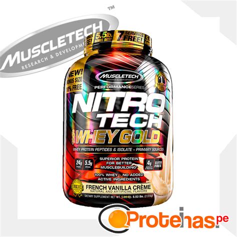 Nitrotech Whey Gold Lb Lucuma Prote Nas Per Para Deportistas De