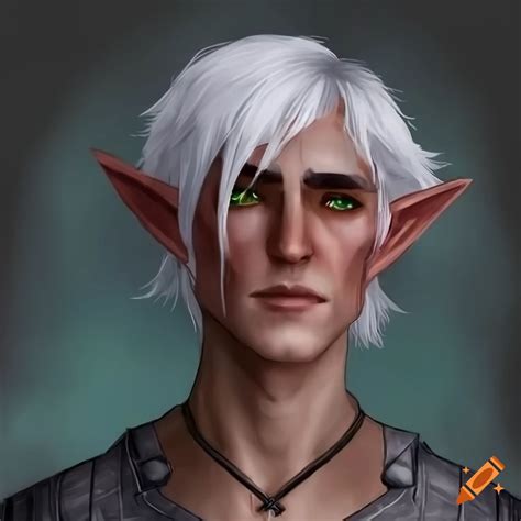 Detailed Portrait Of Handsome Fenris With Green Eyes From Dragon Age 2