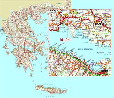 Delphi Greece Map