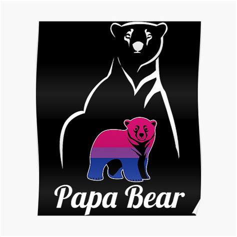 Lgbt Bisexual Papa Bear Bi Pride Flag Poster For Sale By Long