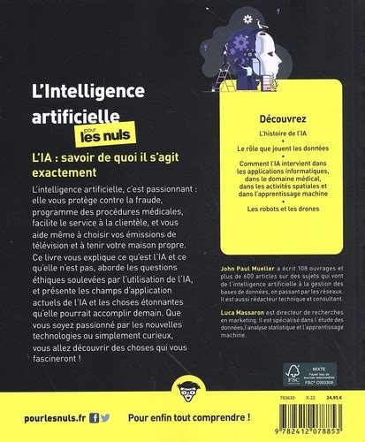 L Intelligence Artificielle Pour Les Nuls De John Paul Mueller Grand