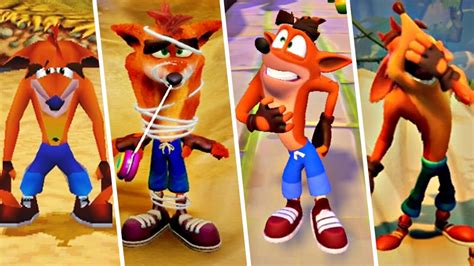 Evolution Of Crash Bandicoot Idle Animations Youtube