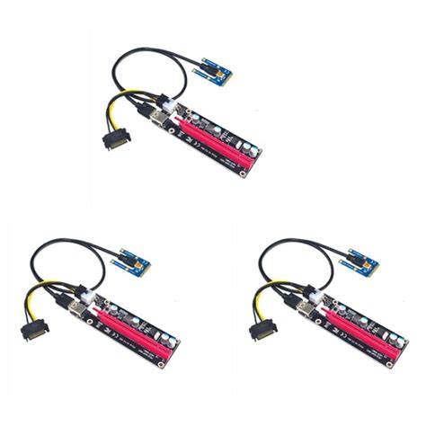 3x Mini Pcie To Pci Express 16x Riser For Laptop External Graphics Card