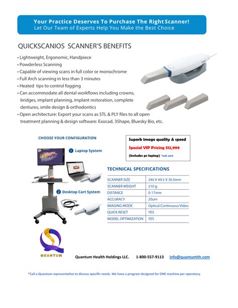 Quick Scan Ios Unit High Speed Dental Intraoral Scanner Quantum