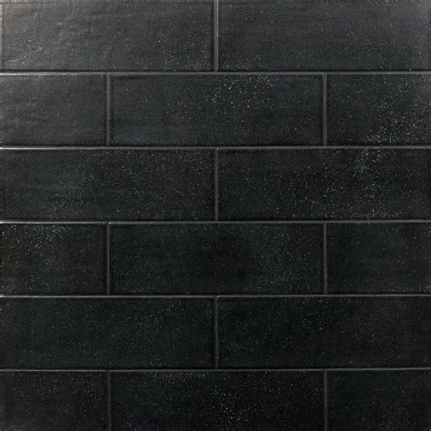 Ivy Hill Tile Piston Camp Black Rock 4 In X 12 In 7mm Matte Ceramic