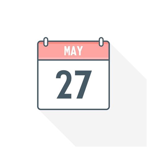 27th May calendar icon. May 27 calendar Date Month icon vector ...