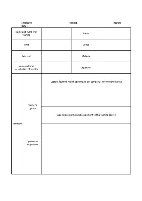 Detail Employee Training Report Template Koleksi Nomer 10