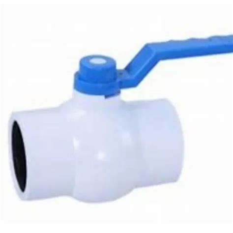 65mm PP White Solid Ball Valve MS Plate Handle At Rs 130 Piece White