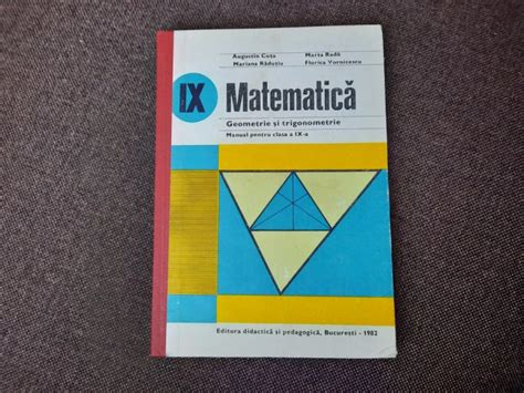 Matematica Geometrie Si Trigonometrie Manual Pentru Clasa A Ix