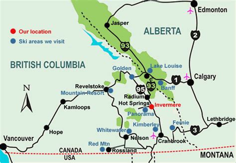 Rocky Mountains: Rocky Mountains Canada Map