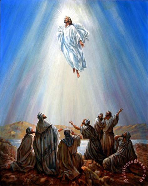 John Lautermilch Jesus Taken Up Into Heaven Painting Jesus Taken Up