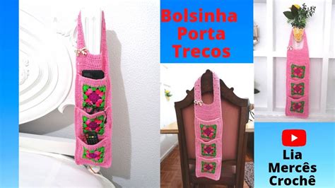 COMO FAZER uma Linda BOLSINHA PORTA TRECOS de Crochê Fácil Rápida e