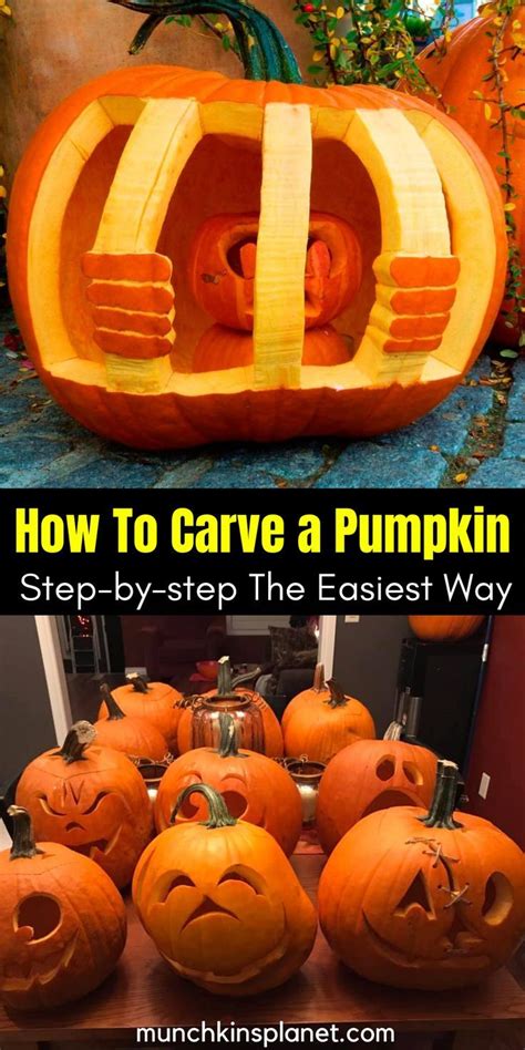 How To Carve A Pumpkin Step By Step The Easiest Way Pumpkin Carving Funny Pumpkin Carvings