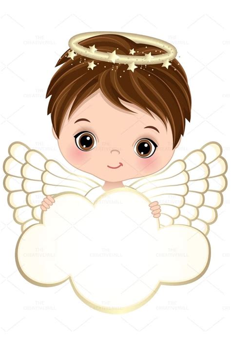 Cute Angel Clipart Vector Nativity Angel Ring Gold Wing Etsy