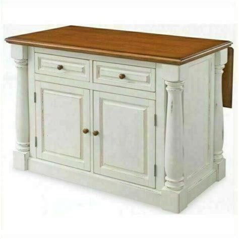 Home Styles Monarch Kitchen Island Antiqued White For Sale