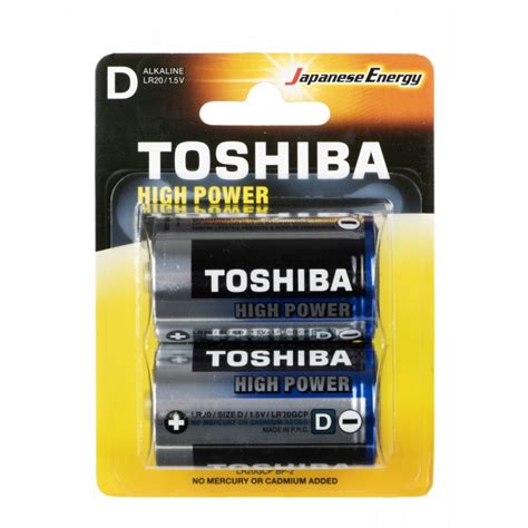 Pilas Toshiba High Power Alcalinas D Lr X U