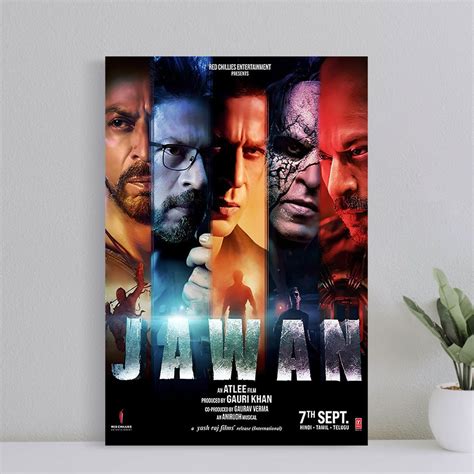 Jawan Movie Poster, Jawan 2023 Film Print, Wall Art Film Print, Art ...