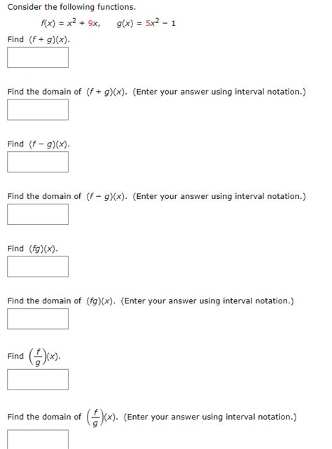 Solved Consider The Following Functions Rx X X G X Chegg