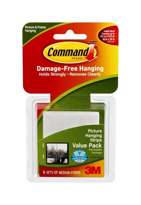 Command Picture Hanging Strips White Medium Sets Of Strips Pack