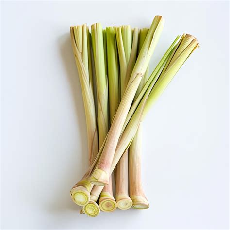 Premium Photo Fresh Lemongrass Sliced Isolated On White Background