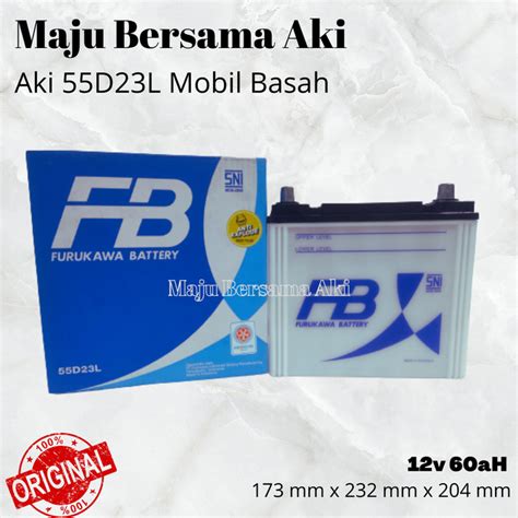 Jual Aki Mobil Toyota Alphard Fortuner Innova 55D23L Furukawa Battery