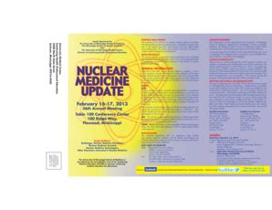 Fillable Online Umc Nuclear Medicine Update University Of Mississippi