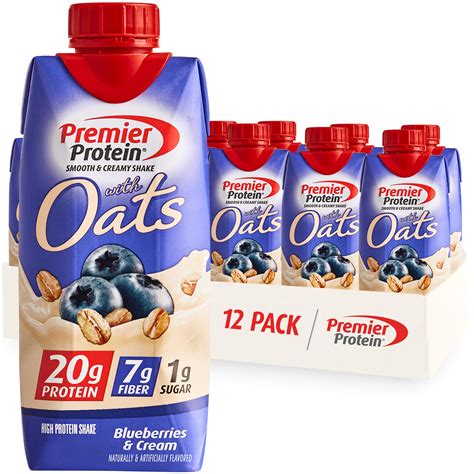 Premier Protein Shake With Oats Blueberries And Cream 20g Protein 11 Fl Oz 12 Ct