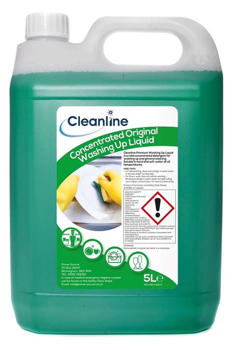 Cleanline Concentrated Original Washing Up Liquid 5 Litre Kitchen