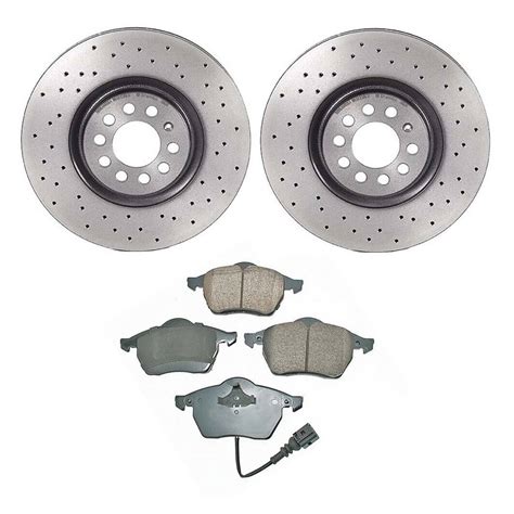 Audi Volkswagen Disc Brake Pad And Rotor Kit Front Xtra Drilled