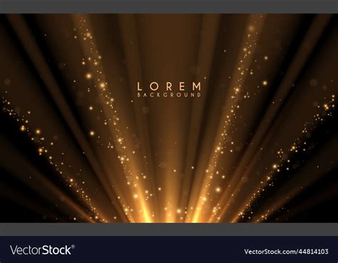 Abstract Golden Light Rays With Sparks Royalty Free Vector