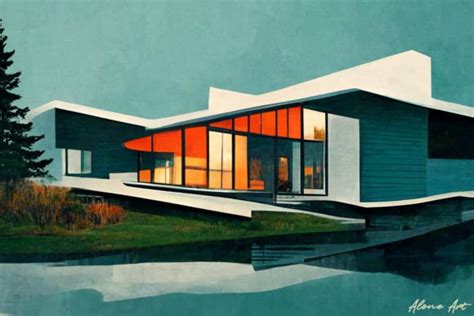 A Beautiful Modern House In Canada Graphic By Alone Art · Creative Fabrica