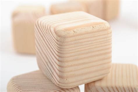 Cubos De Juguete De Madera Hechos A Mano Material Para Manualidades