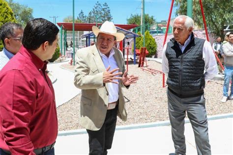 Supervisa gobernador David Monreal rehabilitación del parque de la