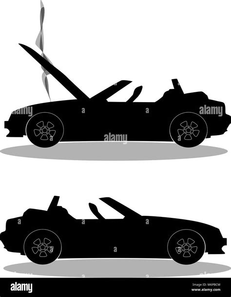 Cartoon car Black and White Stock Photos & Images - Alamy