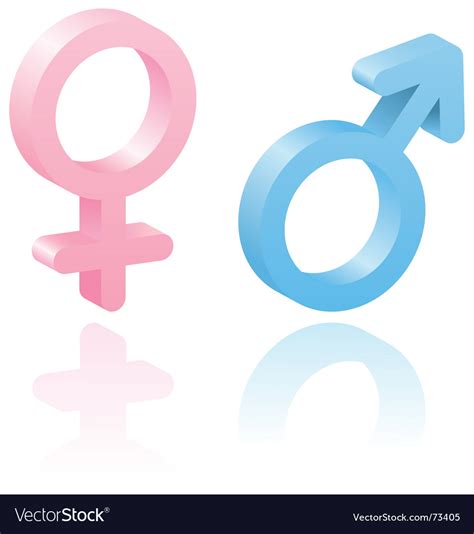 3d Male And Female Symbols Royalty Free Vector Image