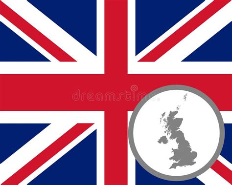 British flag and map stock vector. Illustration of united - 139838791