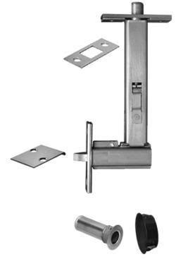 Rockwood Automatic Flush Bolt With Bottom Fire Bolt Satin