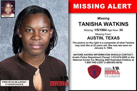 Tanisha Watkins Age Now 34 Missing 01 05 1984 Missing From Austin