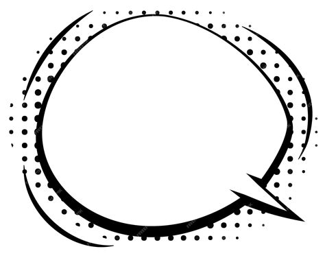 Premium Vector Comic Speech Bubble In Black And White