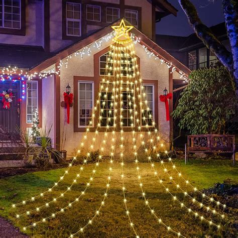 The Holiday Aisle 12FT 350LED Christmas Waterfall String Light 8 Modes