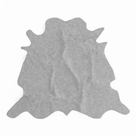 Cowhide Black And White Spotted Rug D Model Cgtrader