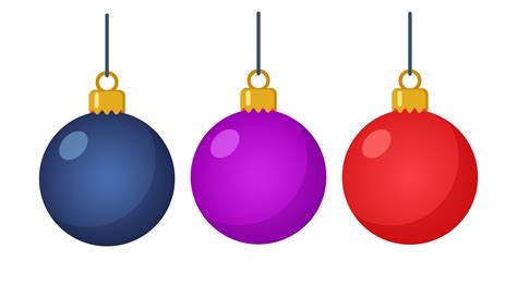 Christmas Balls On White Background Christmas Clip Art Modern Baubles